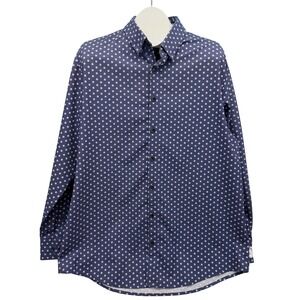 Mizzen + Main Leeward Classic Fit Shirt Navy Floral Performance 1WS-0509 Mens L